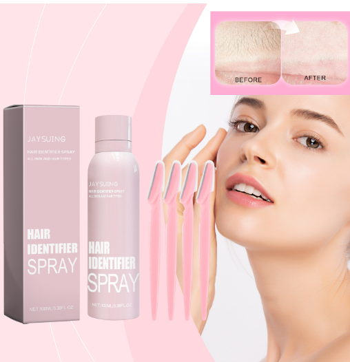 Spray identifiant les poils pour une épilation douce du visage