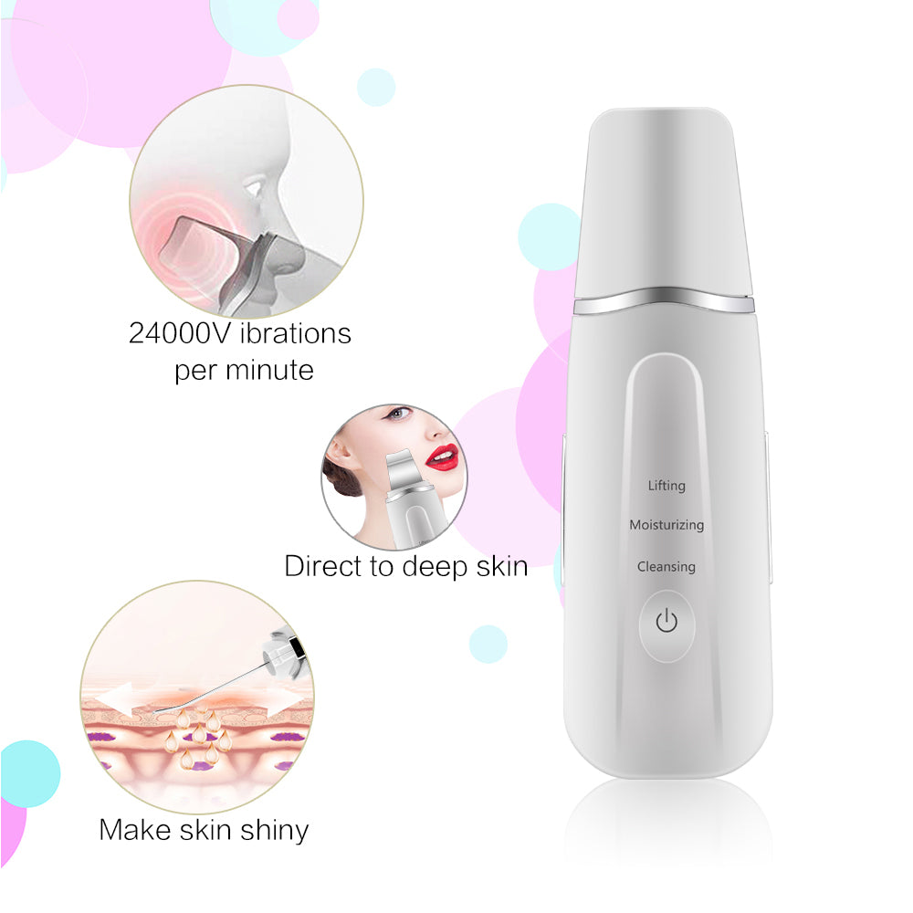Nettoyant facial à ultrasons avec dispositif d'aspiration des pores