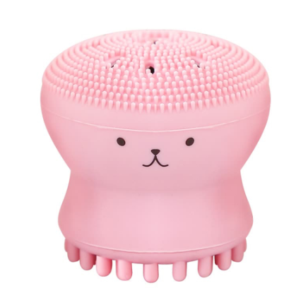 Brosse nettoyante pour le visage en silicone en forme de pieuvre de dessin animé
