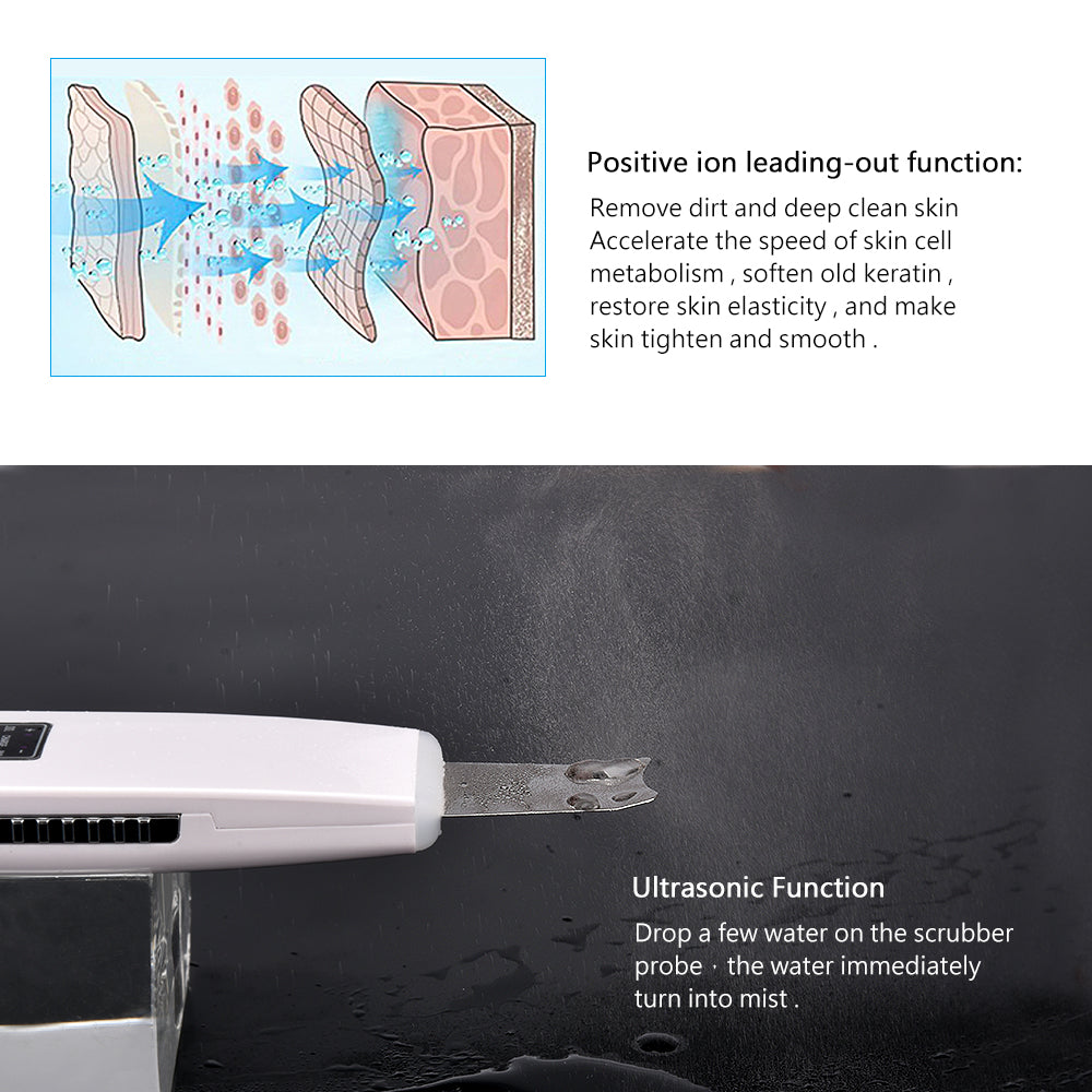 Nettoyant facial à ultrasons avec dispositif d'aspiration des pores