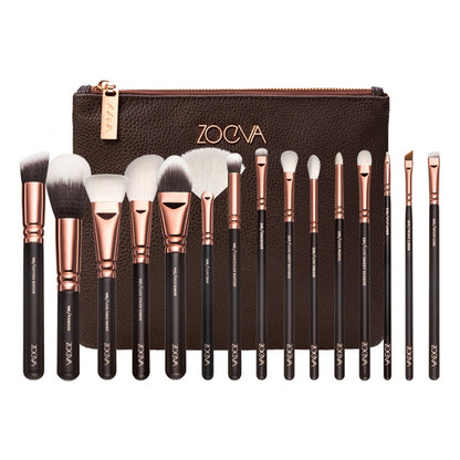 15-Piece Pink Rose Gold Makeup Brush Set