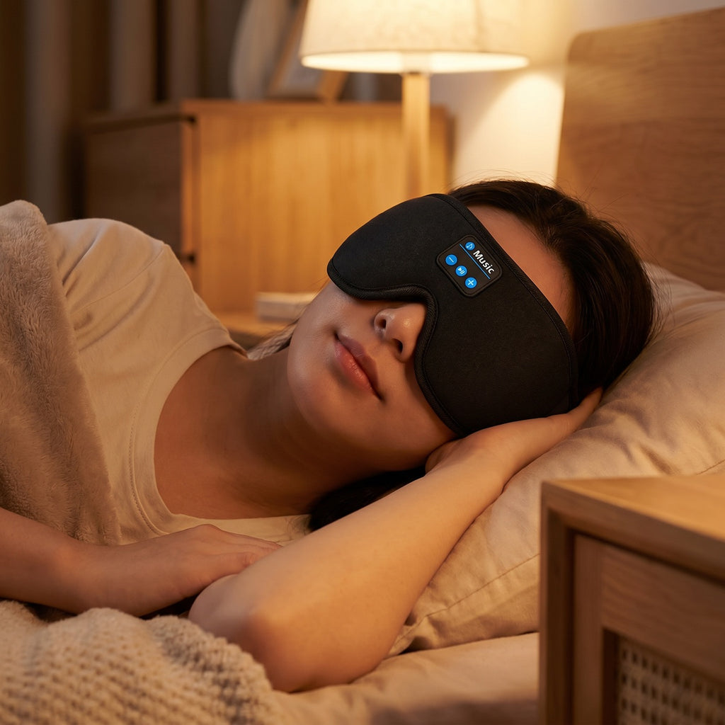 Masque de sommeil 3D Bluetooth 5.0, musique stéréo illimitée