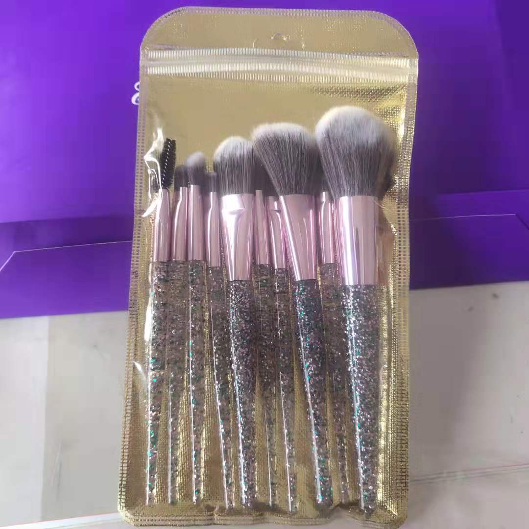 Ensemble de 10 pinceaux de maquillage pour la beauté et l'estompage