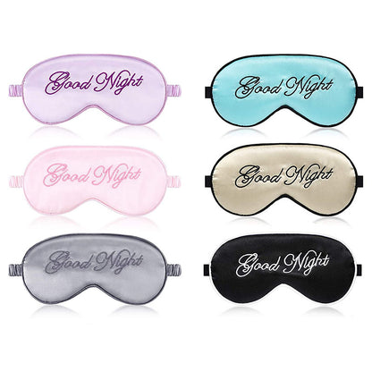 Embroidered Silk Sleep Mask with Adjustable Ventilation