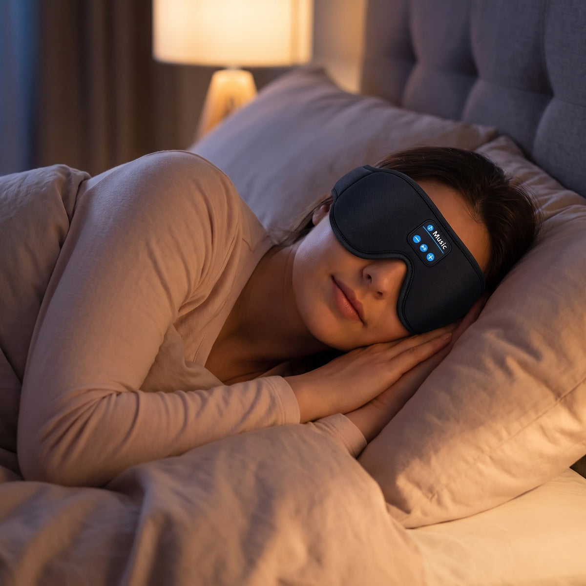 Masque de sommeil 3D Bluetooth 5.0, musique stéréo illimitée