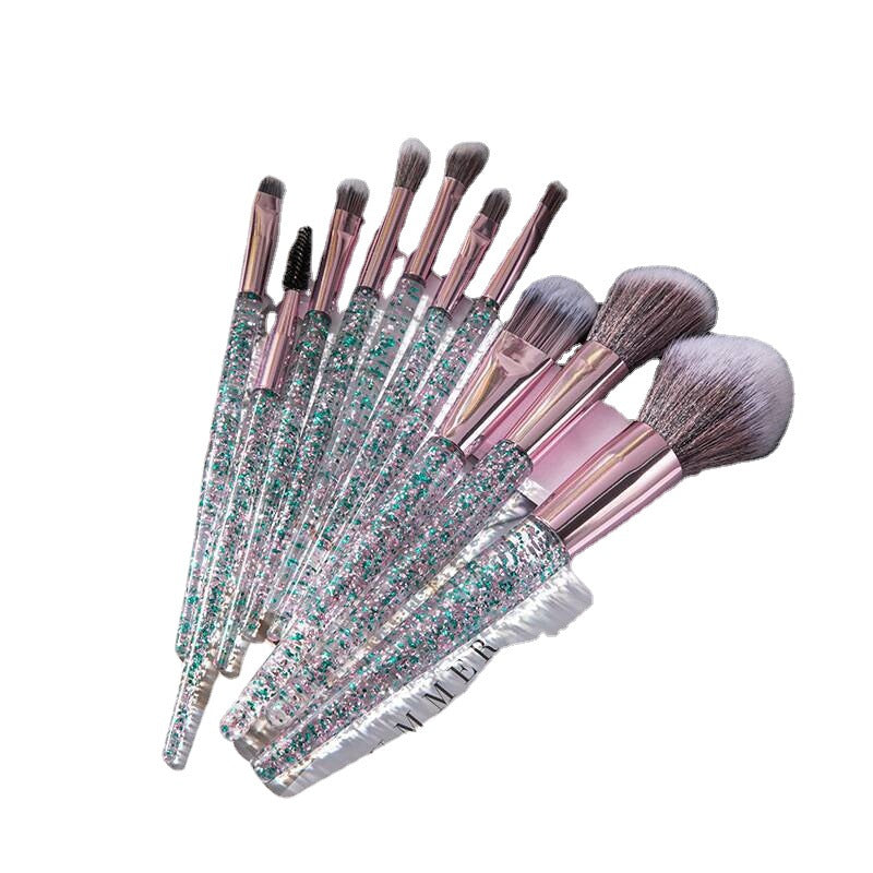 Ensemble de 10 pinceaux de maquillage pour la beauté et l'estompage