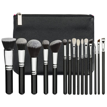 15-Piece Pink Rose Gold Makeup Brush Set