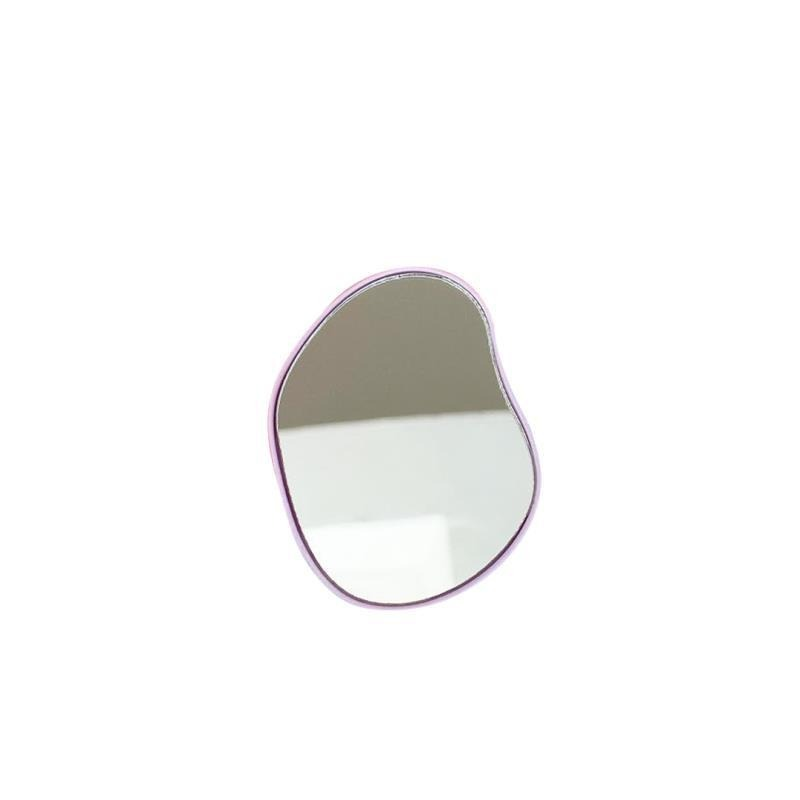 Miroir de maquillage compact décoratif irrégulier et support de téléphone