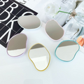 Miroir de maquillage compact décoratif irrégulier et support de téléphone