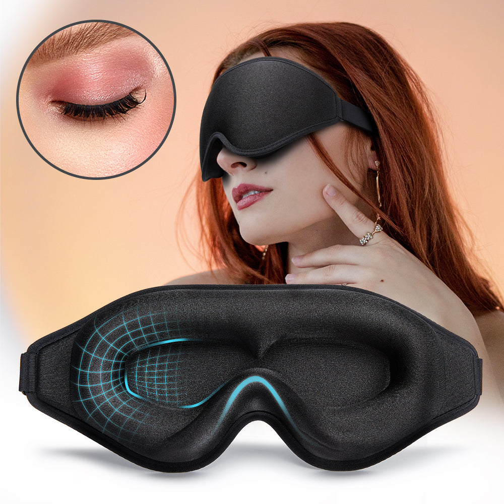 Masque de sommeil 3D en mousse à mémoire de forme naturelle pour un confort optimal