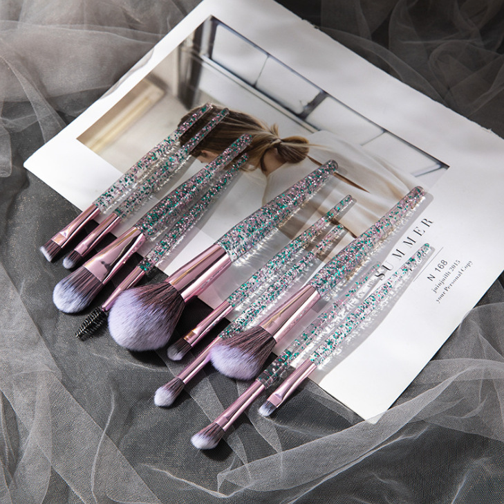 Ensemble de 10 pinceaux de maquillage pour la beauté et l'estompage